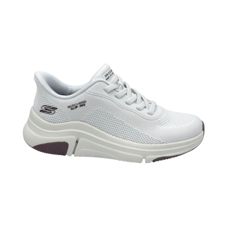 SKECHERS 117587 BOBS SPARROW FLEX-TOO YOU Sneakers Donna con Lacci Elastici Slip-Ins Bianco