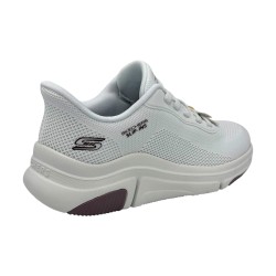 SKECHERS 117587 BOBS SPARROW FLEX-TOO YOU Sneakers Donna con Lacci Elastici Slip-Ins Bianco 2