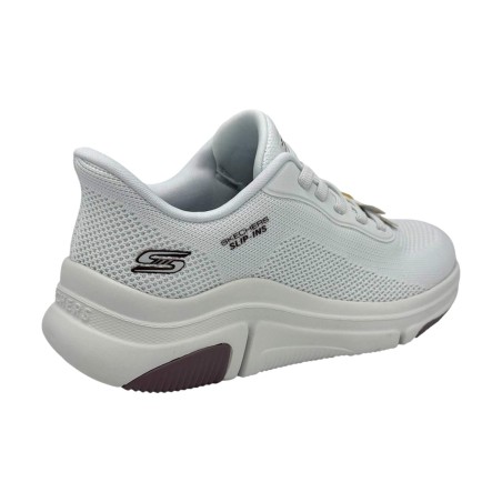SKECHERS 117587 BOBS SPARROW FLEX-TOO YOU Sneakers Donna con Lacci Elastici Slip-Ins Bianco