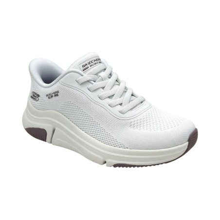 SKECHERS 117587 BOBS SPARROW FLEX-TOO YOU Sneakers Donna con Lacci Elastici Slip-Ins Bianco