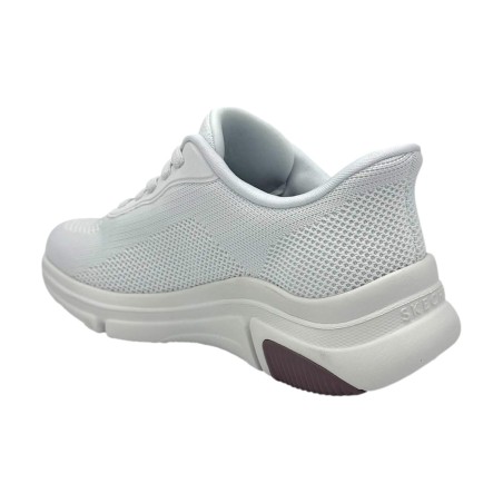 SKECHERS 117587 BOBS SPARROW FLEX-TOO YOU Sneakers Donna con Lacci Elastici Slip-Ins Bianco