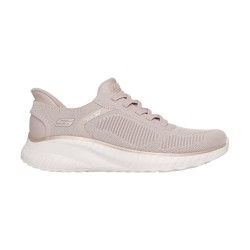 SKECHERS 117497 Sneakers Donna con Lacci Elastici Slip-Ins Natural/Gold