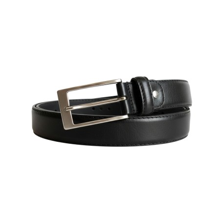 GC LUXURY 035 Cintura Pelle Martellata Uomo 4 cm in Vera Pelle Nero
