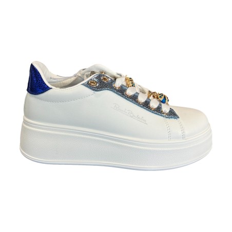 Renato Balestra  RB25F12 Sneakers Donna Stringate con Accessori White/Blue