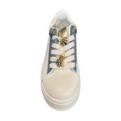 Renato Balestra  RB25F12 Sneakers Donna Stringate con Accessori White/Blue 2