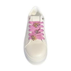 Renato Balestra  RB25F12 Sneakers Donna Stringate con Accessori White/Pink 2