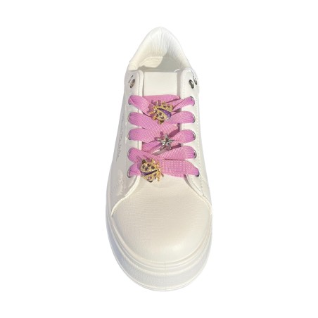 Renato Balestra  RB25F12 Sneakers Donna Stringate con Accessori White/Pink