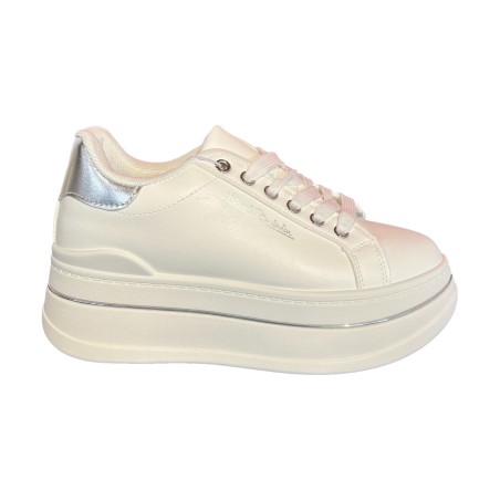 Renato Balestra  RB25F14 Sneakers Donna Stringate Platform White/Silver
