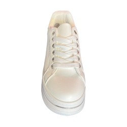 Renato Balestra  RB25F14 Sneakers Donna Stringate Platform White/Silver 2