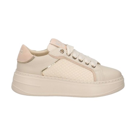 KEYS K-11853 Sneakers Donna Stringate Platfoarm Beige Pink