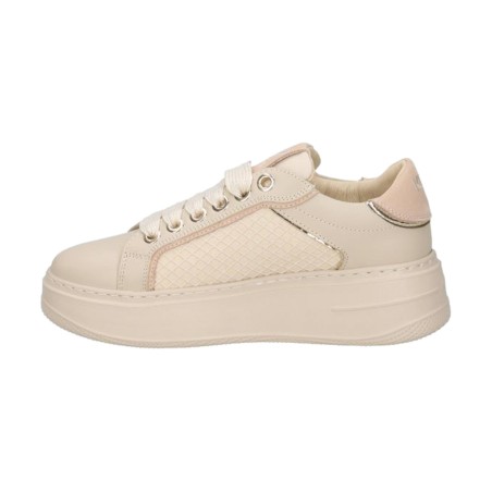 KEYS K-11853 Sneakers Donna Stringate Platfoarm Beige Pink