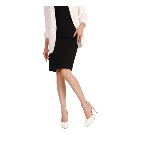 Queen Helena K4544 Scarpe Donna Dècolletè Con Cinturino alla Caviglia Strass Tacco Alto Bianco