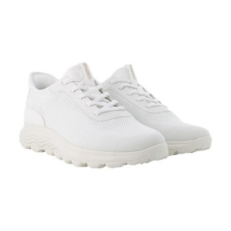 Geox D SPHERICA PLUS A Sneakers Donna con Lacci Elastici Slip-Ins Bianco