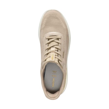 Geox D SPHERICA PLUS A Sneakers Donna con Lacci Elastici Slip-Ins Taupe