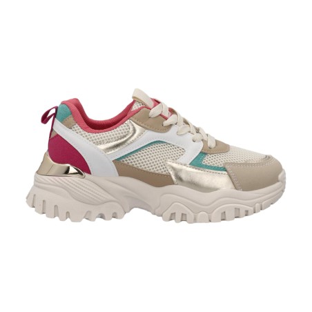 Laura Biagiotti 9654 Sneakers Donna Stringate Beige