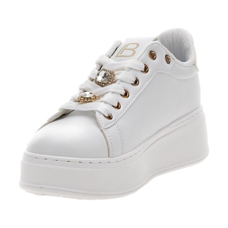 Laura Biagiotti 9622 Sneakers Donna Stringate con Accessorio White/Calf