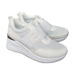 Laura Biagiotti 9658 Sneakers Donna Senza Lacci Platform White