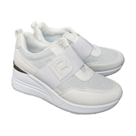 Laura Biagiotti 9658 Sneakers Donna Senza Lacci Platform White