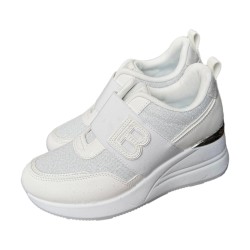 Laura Biagiotti 9658 Sneakers Donna Senza Lacci Platform White 2