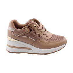 Laura Biagiotti 9656 Sneakers Donna Stringate con Zip Laterale Camel