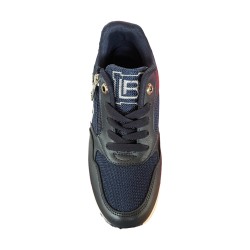 Laura Biagiotti 9656 Sneakers Donna Stringate con Zip Laterale Navy 2