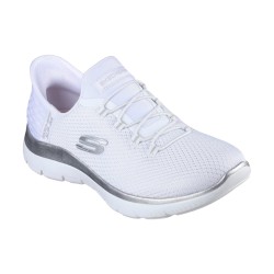 SKECHERS 150123 SUMMITS-DIAMOND DREAM Sneakers Donna Con Lacci Elastici White
