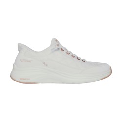 SKECHERS 150413 Slip Ins Contour Foam Sneakers Donna Stringate White Rose Gold
