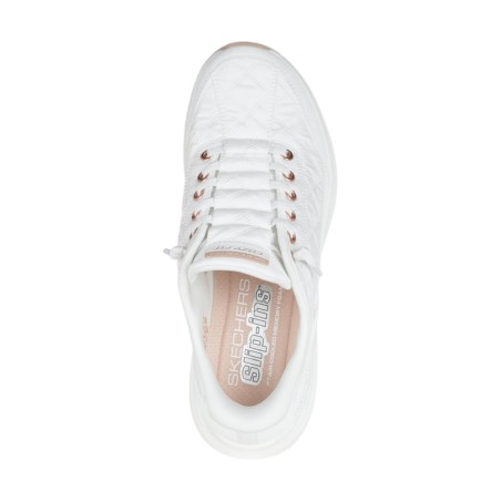 SKECHERS 150413 Slip Ins Contour Foam Sneakers Donna Stringate White Rose Gold