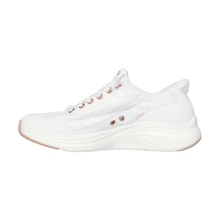 SKECHERS 150413 Slip Ins Contour Foam Sneakers Donna Stringate White Rose Gold