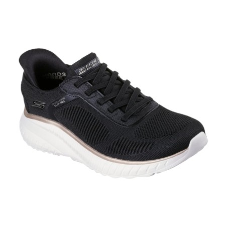 SKECHERS 117497 Sneakers Donna con Lacci Elastici Slip-Ins Black Gold