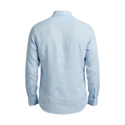 Urban Ring UR1130001 Camicia Uomo Misto Lino Collo Italiano Celeste 2