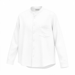 Urban Ring UR1130002 Camicia M/L Misto Lino Collo Coreana Bianco