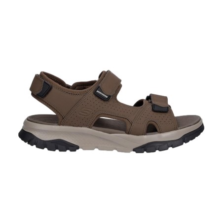 SKECHERS 205724 AVALON Sandali Uomo con Triplo Strappo Marrone