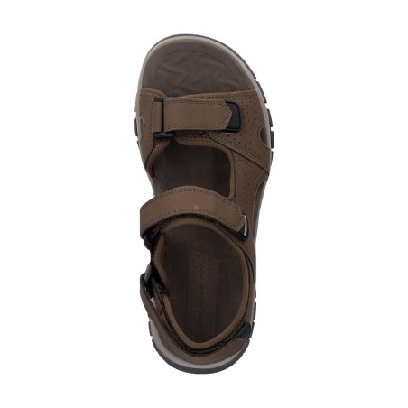 SKECHERS 205724 AVALON Sandali Uomo con Triplo Strappo Marrone