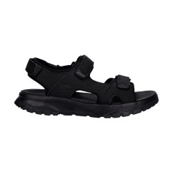 SKECHERS 205724 AVALON Sandali Uomo con Triplo Strappo Nero