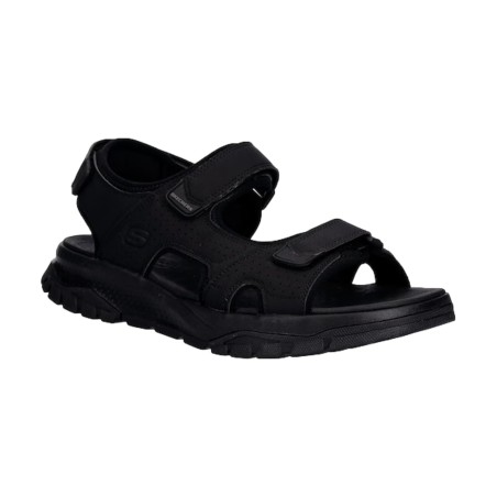 SKECHERS 205724 AVALON Sandali Uomo con Triplo Strappo Nero