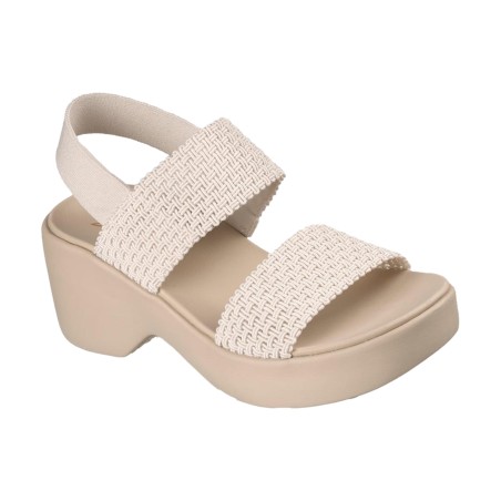 SKECHERS 119413 CALI DAY Sandali Donna Tacco Medio Off White