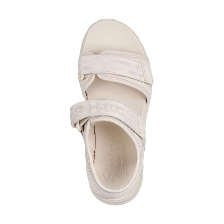 SKECHERS 119823 D'LUX WALKER ADORED DAYS Sandali Donna Doppio Strappo Natural