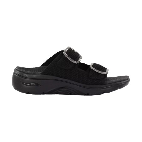 SKECHERS 140871 GO WALK ARCH FIT 2.0 Sandali Ciabatta Donna Doppia Fascia Nero