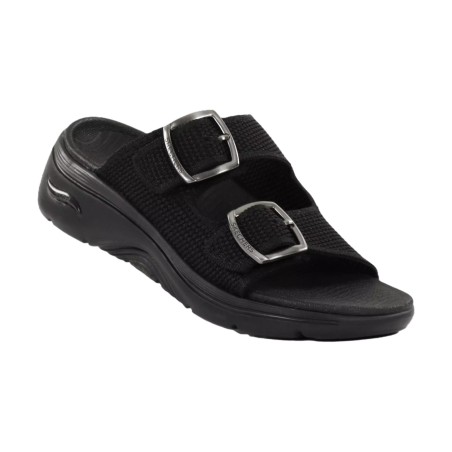 SKECHERS 140871 GO WALK ARCH FIT 2.0 Sandali Ciabatta Donna Doppia Fascia Nero