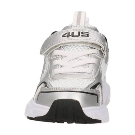 Paciotti 4US UBK25007 Sneakers Bambino con Lacci Elastici e Strappo White/Silver