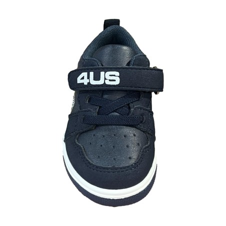 Paciotti 4US M23090A Sneakers Bambino con Lacci Elastici e Strappo Blu