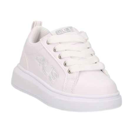 Paciotti 4US UBK25004 Sneakers Bambino Stringate con Zip Laterale Bianco