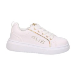 Paciotti 4US UBK25004 Sneakers Bambina Stringate con Zip Laterale Bianco/Oro