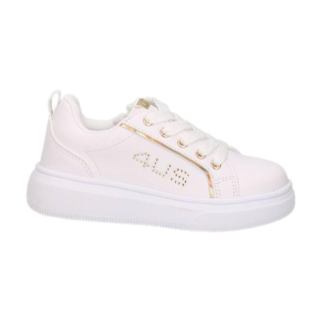 Paciotti 4US UBK25004 Sneakers Bambina Stringate con Zip Laterale Bianco/Oro