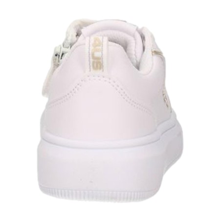 Paciotti 4US UBK25004 Sneakers Bambina Stringate con Zip Laterale Bianco/Oro