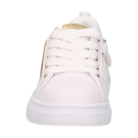 Paciotti 4US UBK25004 Sneakers Bambina Stringate con Zip Laterale Bianco/Oro