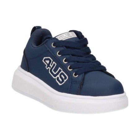 Paciotti 4US UBK25004 Sneakers Bambino Stringate con Zip Laterale Blu