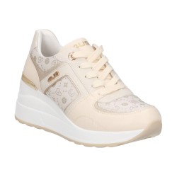 Paciotti 4BX175 Sneakers Donna Stringate con Zeppa  Beige 2