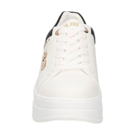 Paciotti 4US 4BX168 Sneakers Donna Platform Stringate con Logo Laterale Bianco/Nero